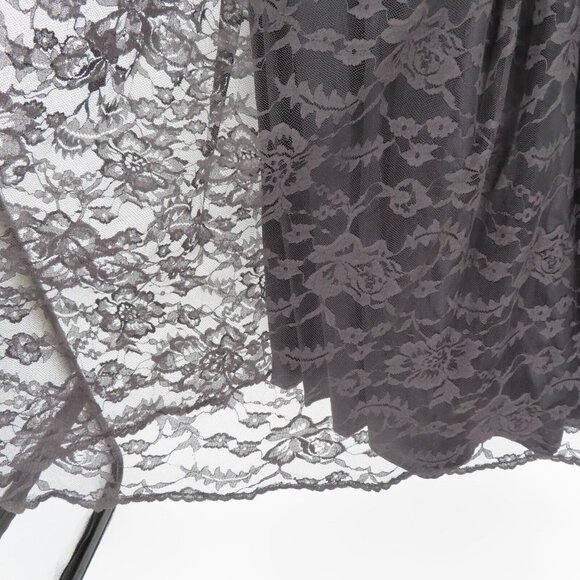 VTG Gunne Sax Jessica McClintock Women 9 Black Lace Strapless Gown Dress Bow - Picture 5 of 13